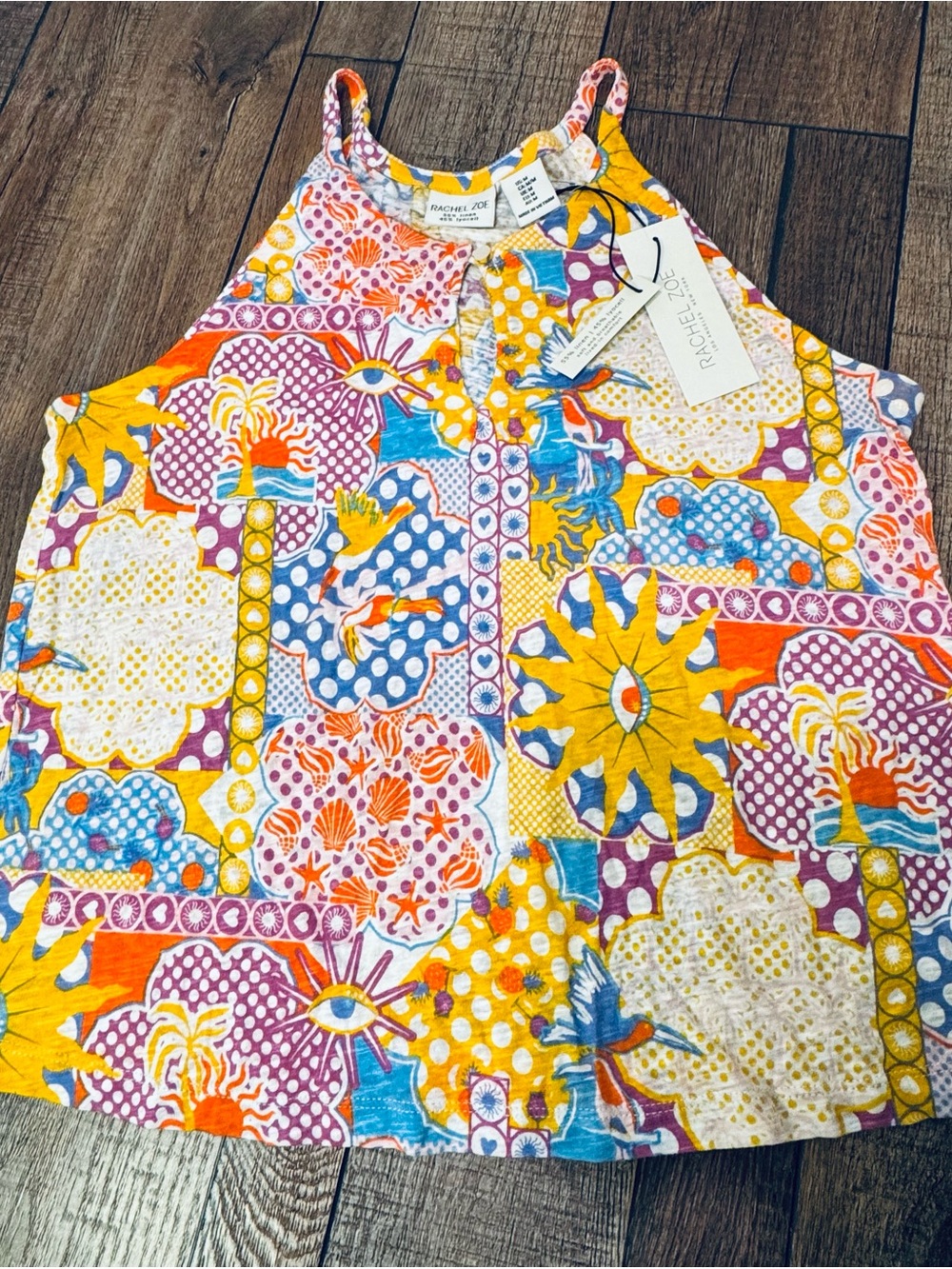 NWT Rachel Zoe Women’s Multicolor Printed Top Size M